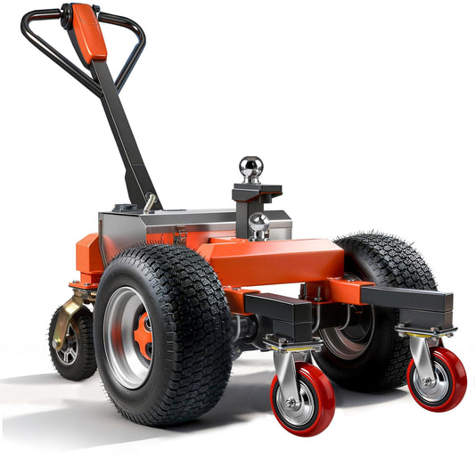 Electric Trailer Dolly, 48V 12Ah Sealed Lead Acid AGM Batteries 800W Heavy Duty Motor, Cato-Style Handle, 2 Speed Gearing,2"/4" Ball Hitch Mount, 6 Wheels, 7500lbs for Commercial Use