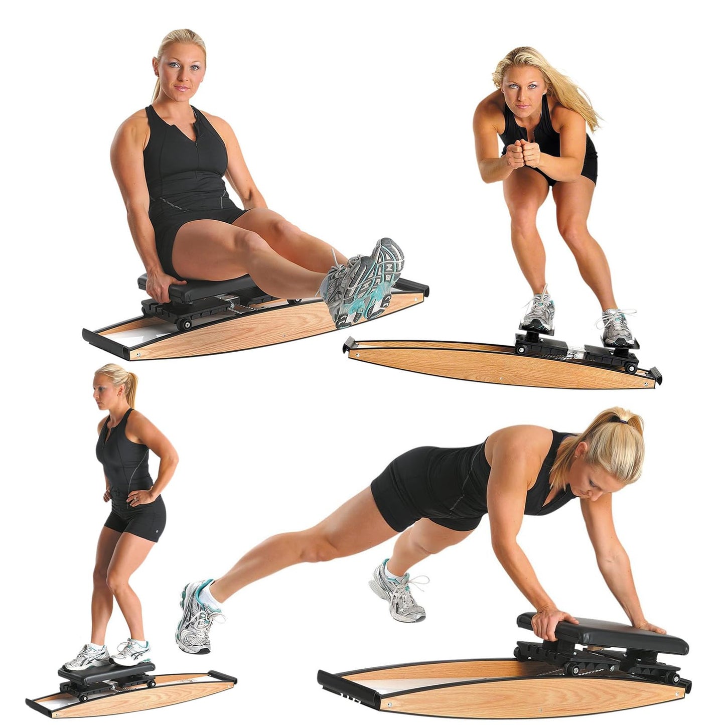 Fablestoryem Indoor Simulated Ski Machine, 3D Cross Trainer, Ski Exercise Equipment, Strength and Balance Training Tool Set, 150kg Load