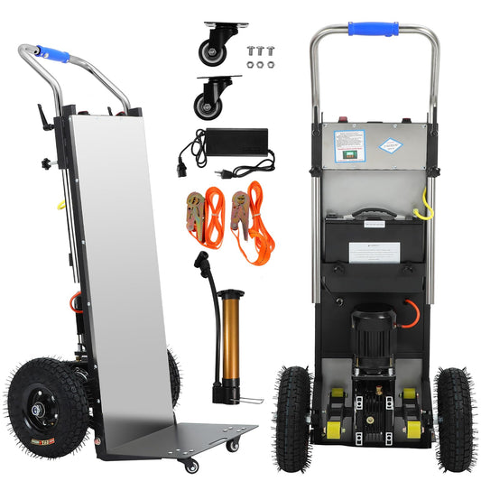 Electric Stair Climbing Dolly: 880lbs Capacity 1200W Foldable Stair Climbing Hand Truck - 3 Mode Stair Climber Hand Trucks with Telescopic Handle for Furniture Logistics Warehouse