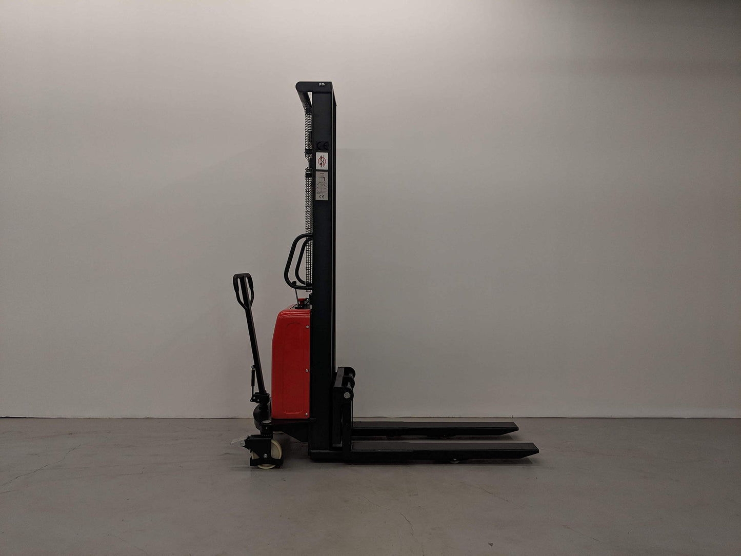 Hoc SPNT1035 Thin Leg Semi Electric Pallet Stacker 1000 kg 2204 lbs + 138 Inch Height Capacity + 3 Year Warranty