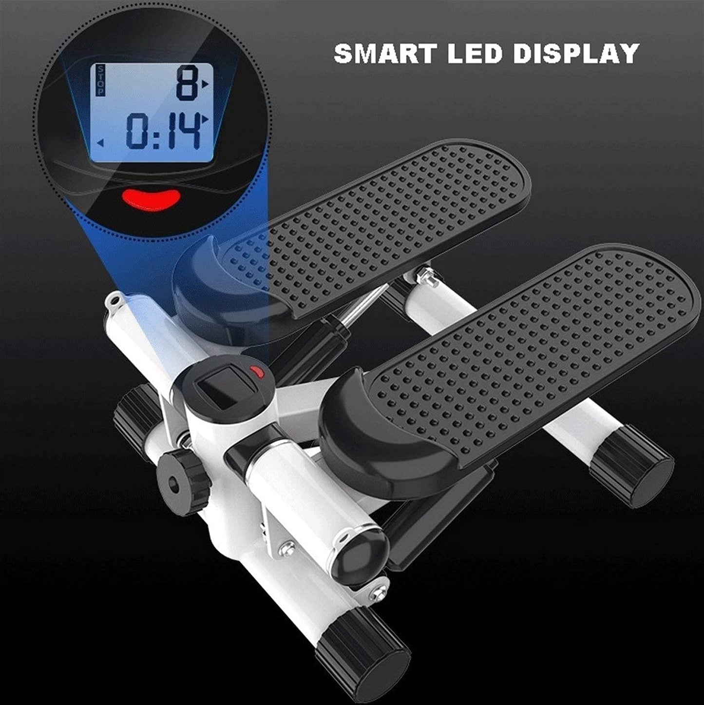 Mini-Stepper Swing Stepper Mini Stepper Home Twist Stair Stepper Hydraulic Mute Climber Step Machines Stepper Exercise Equipment with Resistance Bands and Anti-Slip Mat Efficency
