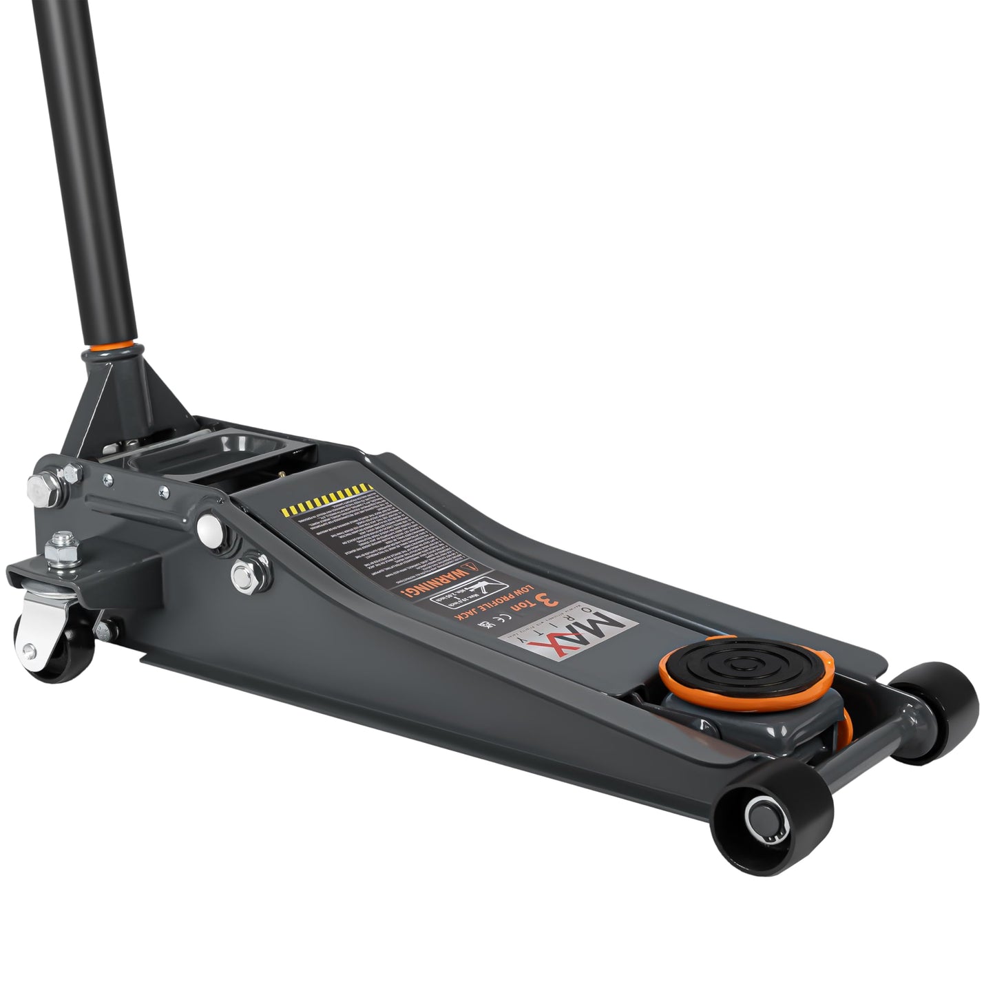 Maxority 3-Ton (6600lbs) Low Profile Hydraulic Heavy-Duty Steel Floor Jack with Dual Pistons Quick Lift Pump, Home and Workshop Car Maintenance for Various Vehicles (Orange, 3 Ton Low Profile)