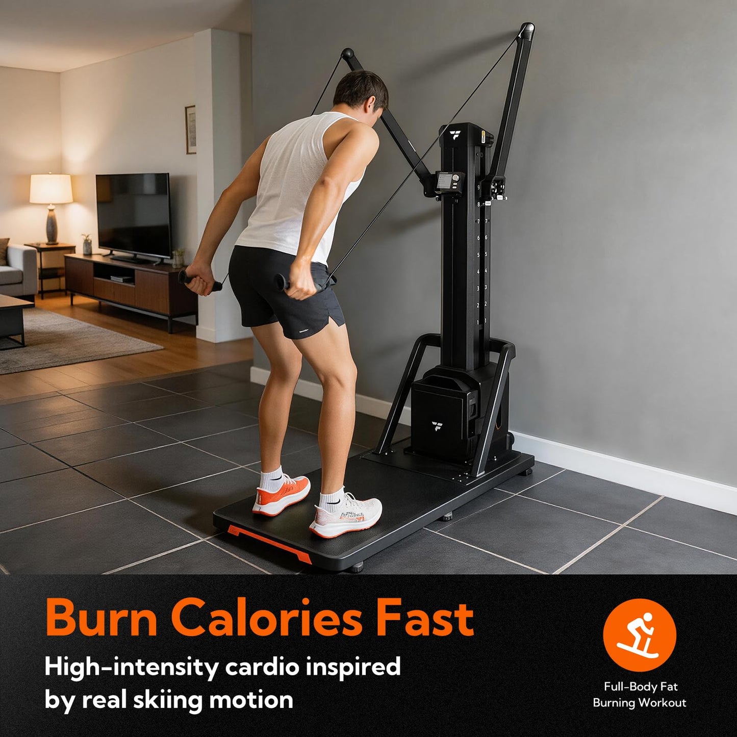 FITTRANSFORMER Titan Smart Home Gym, All-in-One Strength Training and Ski Machine, Digital Weight System for Full Body Workout, Functional Gym Machine, Squat Rack & Ski Machine