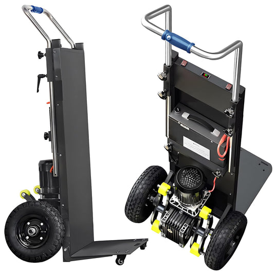 Electric Stair Climbing Dolly Heavy Duty, 1200W Motorized Powered Stair Climber Dolly Cart, 880lb Max Load, Electric Stair Climbing Hand Trucks Dolly for Moving (Black)