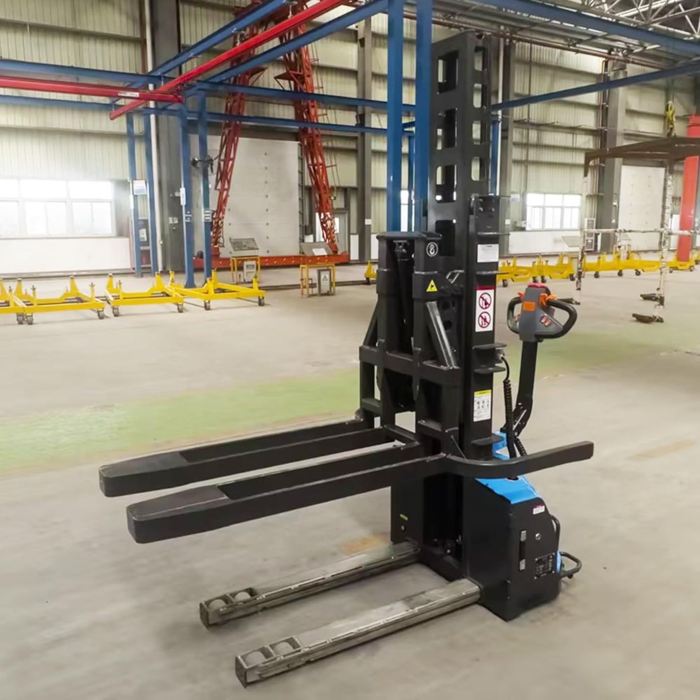 Electric Pallet Lifting Truck Stacker, Battery Powered Forklift Equipment, Walk Behind Hydraulic Stacking Machine, Warehouse Material Handling System, Pallet Handling Equipment