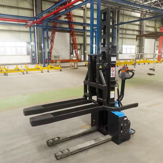 Electric Pallet Lifting Truck Stacker, Battery Powered Forklift Equipment, Walk Behind Hydraulic Stacking Machine, Warehouse Material Handling System, Pallet Handling Equipment