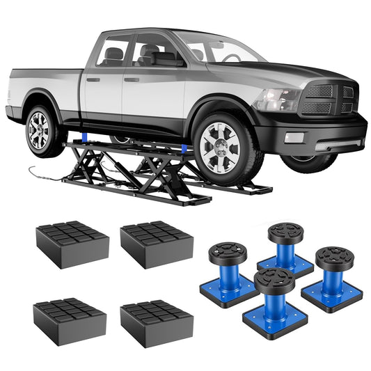 GarveeTech Portable Car Lift 5000 LBS Capacity, Low Profile Hydraulic Quick Jack with Extension Plates & Wheels, Quick Jack Car Lift with Dual Safety Lock for Home Garage Vehicle Maintenance