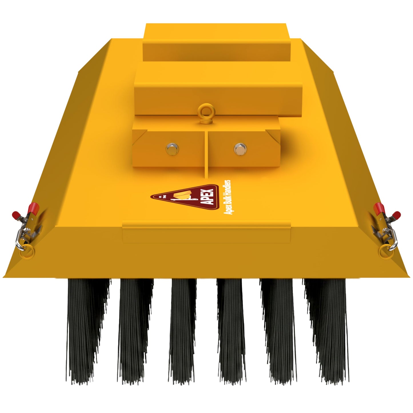 Apex 60 Inch 6 Row Forklift Broom, Heavy Duty 285 lb Sweeper Attachment with Quick Change Poly Bristles and 1/4 Inch Steel Frame for Indoor and Outdoor Facility Cleanup, Made in USA