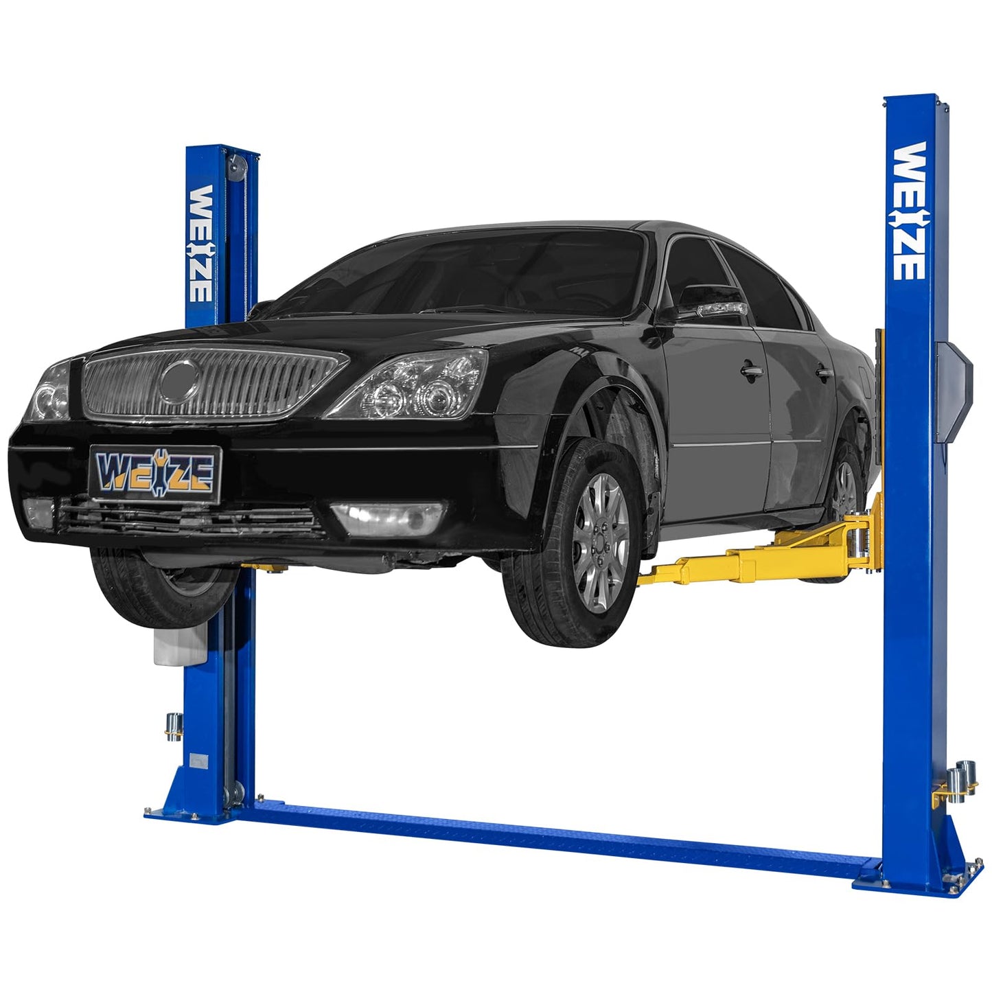 WEIZE 2 Post Car Lift Support to 12000lbs with 220V 4HP Motor, Single Point Lock Release