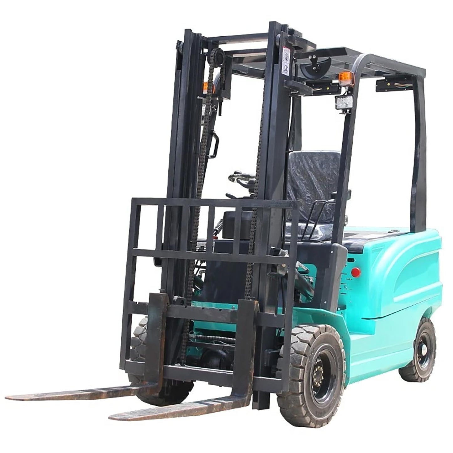 ATTACHXPRO 4-Wheel Electric Forklift Pallet Stacker 2 Ton/4000lbs Capacity Lead-Acid Battery Powered Heavy-Duty Industrial Material Handler for Warehouse Factory Logistics Operations in USA Stock