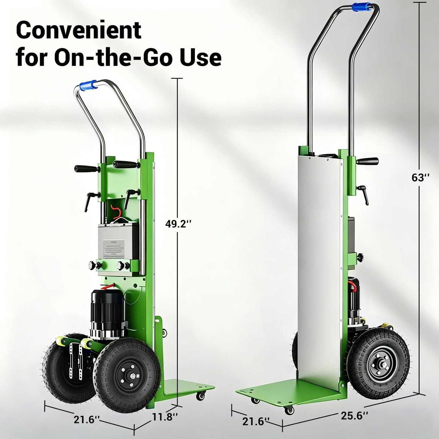 Electric Stair Climbing Dolly, Powered Hand Trucks 1300W Heavy Duty Stair Cart with Safety Rope for Furniture Logistics Warehouse