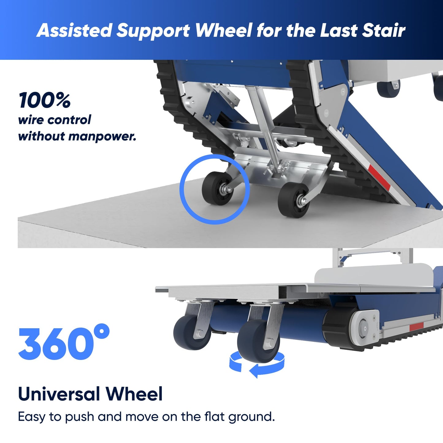 Electric Stair Climbing Dolly 925 lb Capacity Heavy Duty Stair Climbing Hand Truck with Electric Lifting System, Joystick Control, Easy to Operate
