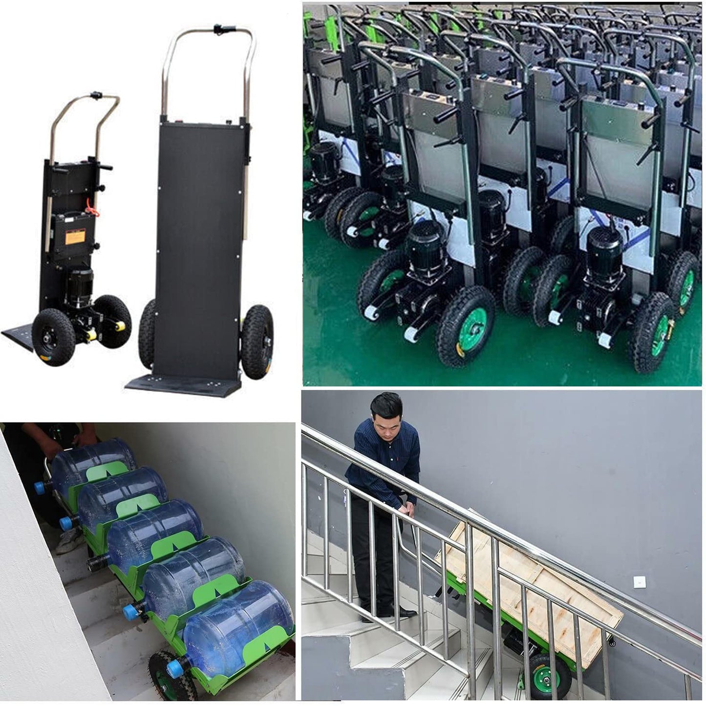 ROOMEDAL 880lb Electric Stair Climbing Hand Trucks Dolly Cart for Moving, Heavy Duty Stair Climber Cart 1200W Powered Stair Climbing Hand Truck, Green