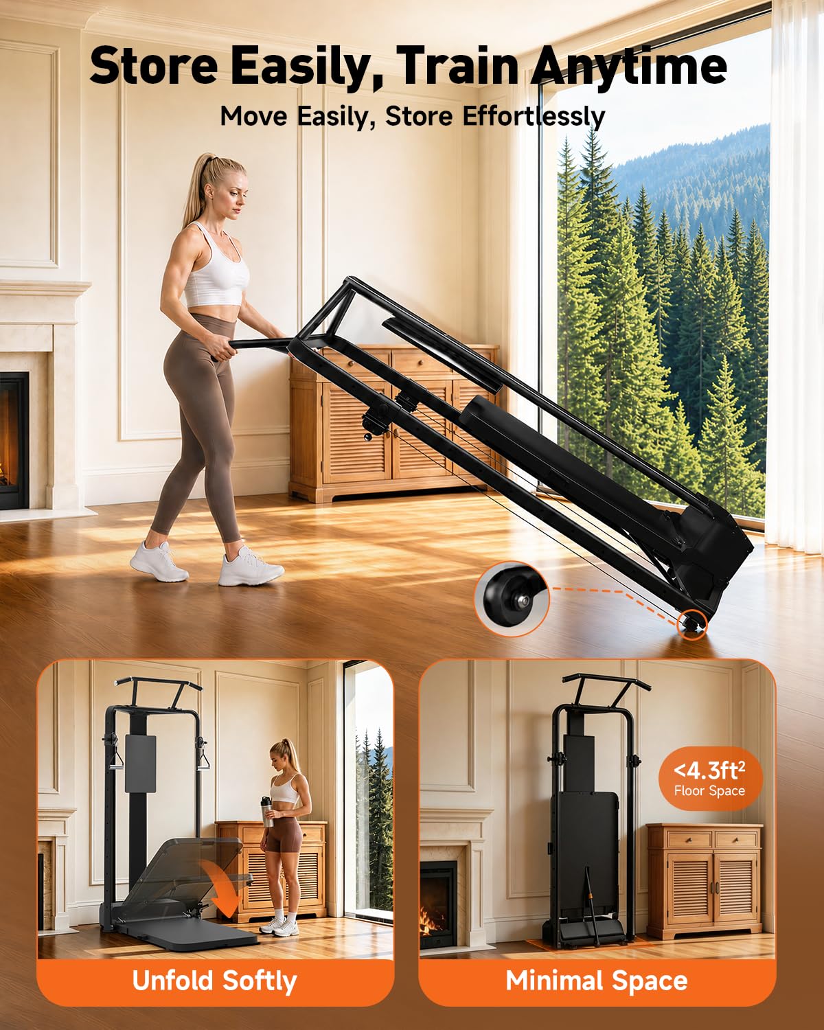 Motion Space Home Gym, All in One Smith Machine Digital Gym Equipment Multi-Functional Strength Equipment for Full Body Strength Training