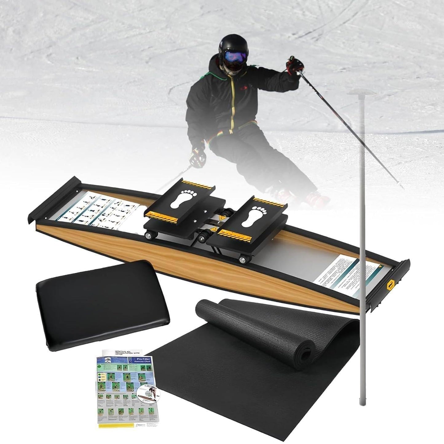 Ski Machine, Glute Training Equipment, Home Stepper, Balance Trainer, Home Indoor Aerobic Fitness Equipment, Waist Training Ski Simulator