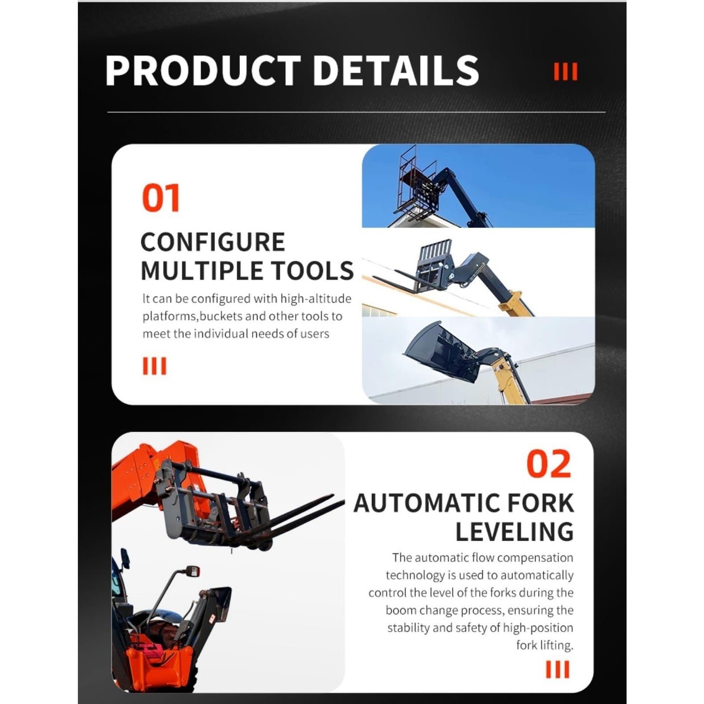 Telehandler Forklift Telescopic Fork Lift Rough Terrain Forklift Truck All Terrain Boom Lift Construction Material Handling Equipment Industrial Yard Warehouse Lifting Machine Outdoor Use