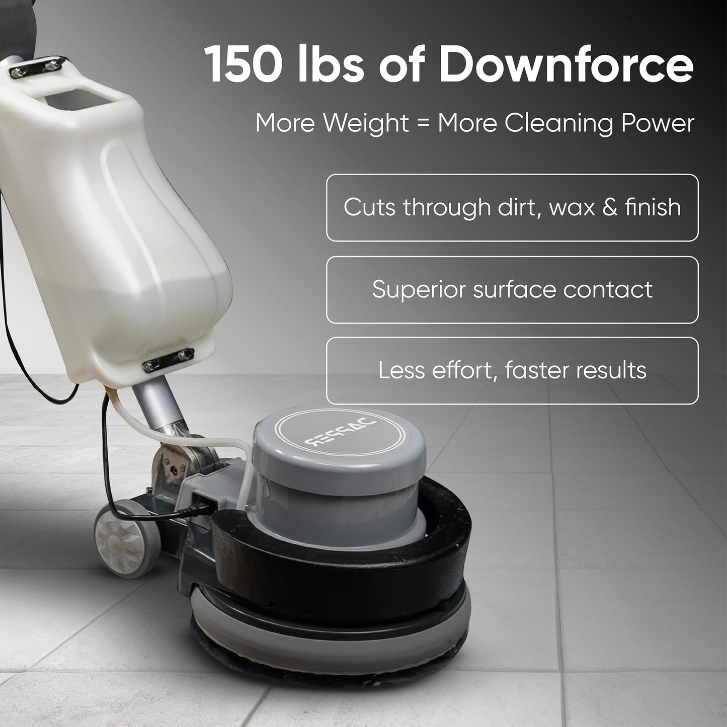 17" Heavy-Duty Weighted Floor Buffer Polisher Machine – 1500W, 154 RPM Commercial Scrubber with Removable Weights – Includes 3.5 Gal Tank, 2 Brushes & 3 Pads – Strip, Buff, Scrub & Polish Floors