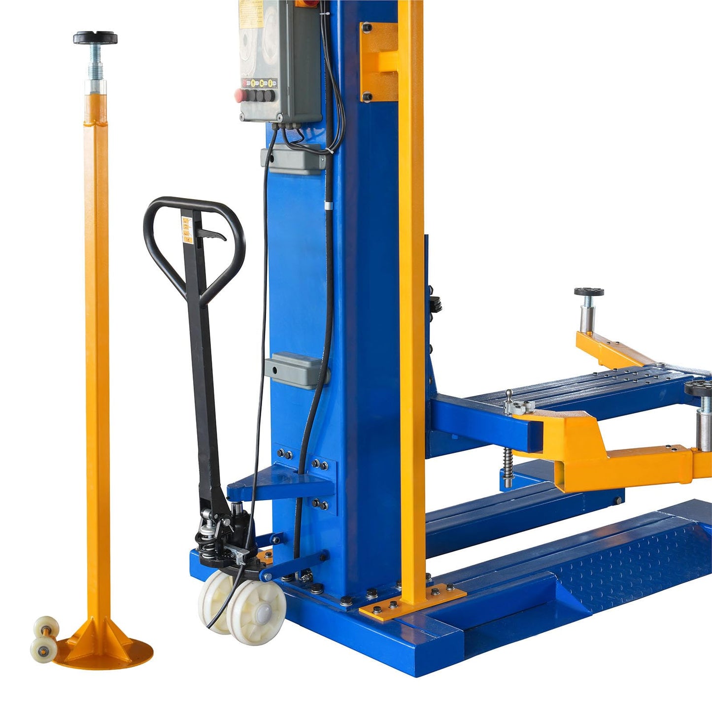XK-6200-E Mobile Single Post Electric Unlock Lift Maximum Lifting Capacity of 6200 lbs with 12 Months Parts Replacement