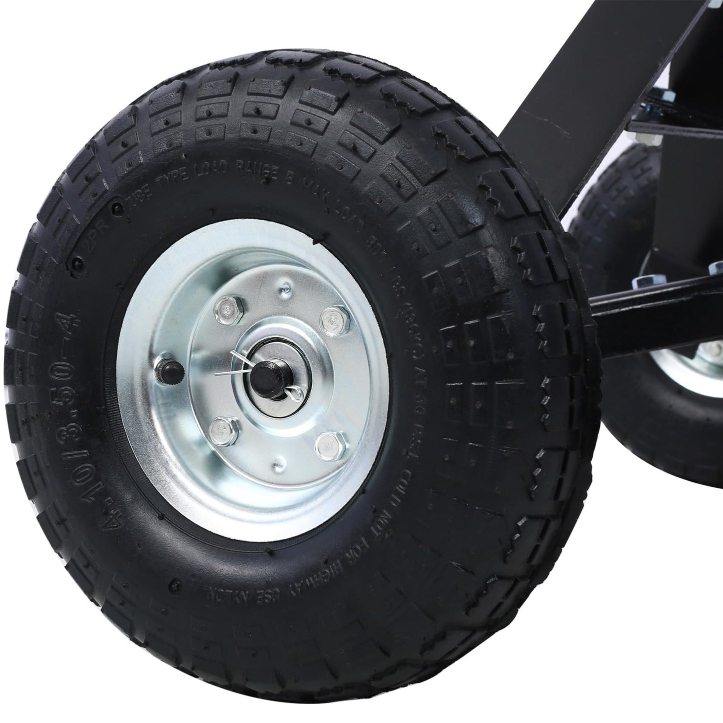 600 LB Load Capacity Trailer Dolly, Heavy Duty 2-Wheel Hand Trailer Mover with 1-7/8" Hitch Ball, Dual 10” Pneumatic Tires for RV, Boat & Utility Trailers