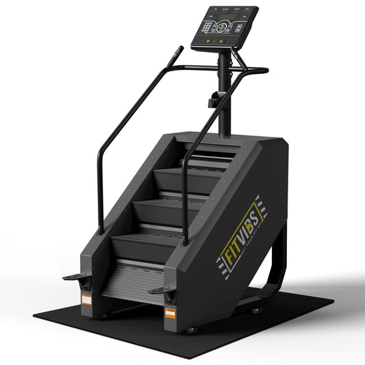 Fitvids Stair Stepper Machine, Commercial Grade Stair Climber with 15 Resistance Levels, Continuous Stair Stepping Machine for Cardio and Lower Body Workouts, LED Screen, Exercise Machine for Home Gym
