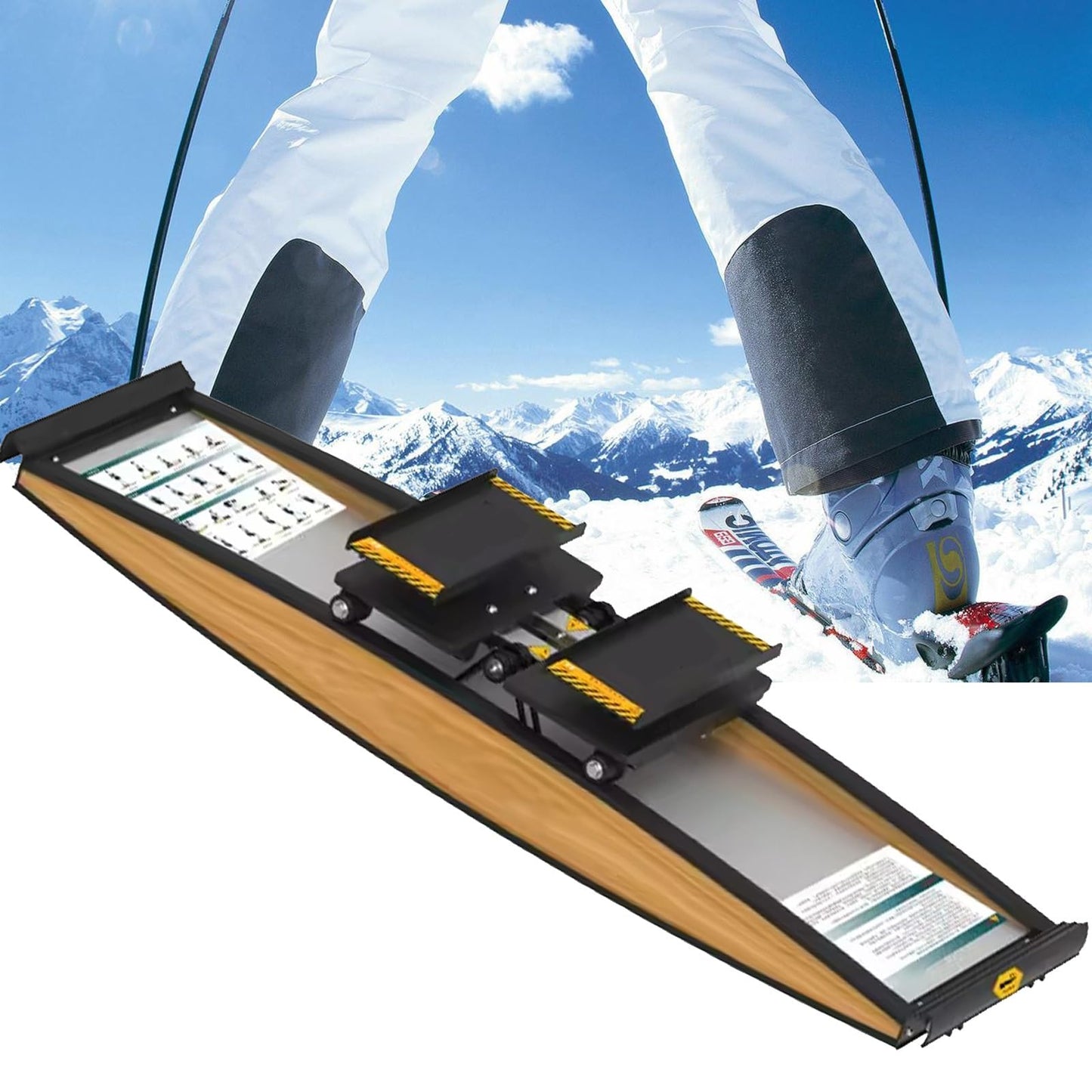 Ski Trainer Machine, Aerobic Ski Machine Exercise Equipment, Indoor Ski Simulator Fitness Skiing Machine, Body Balance Workout Machine for Muscle, Adjustment Resistance, for Gym, Waist
