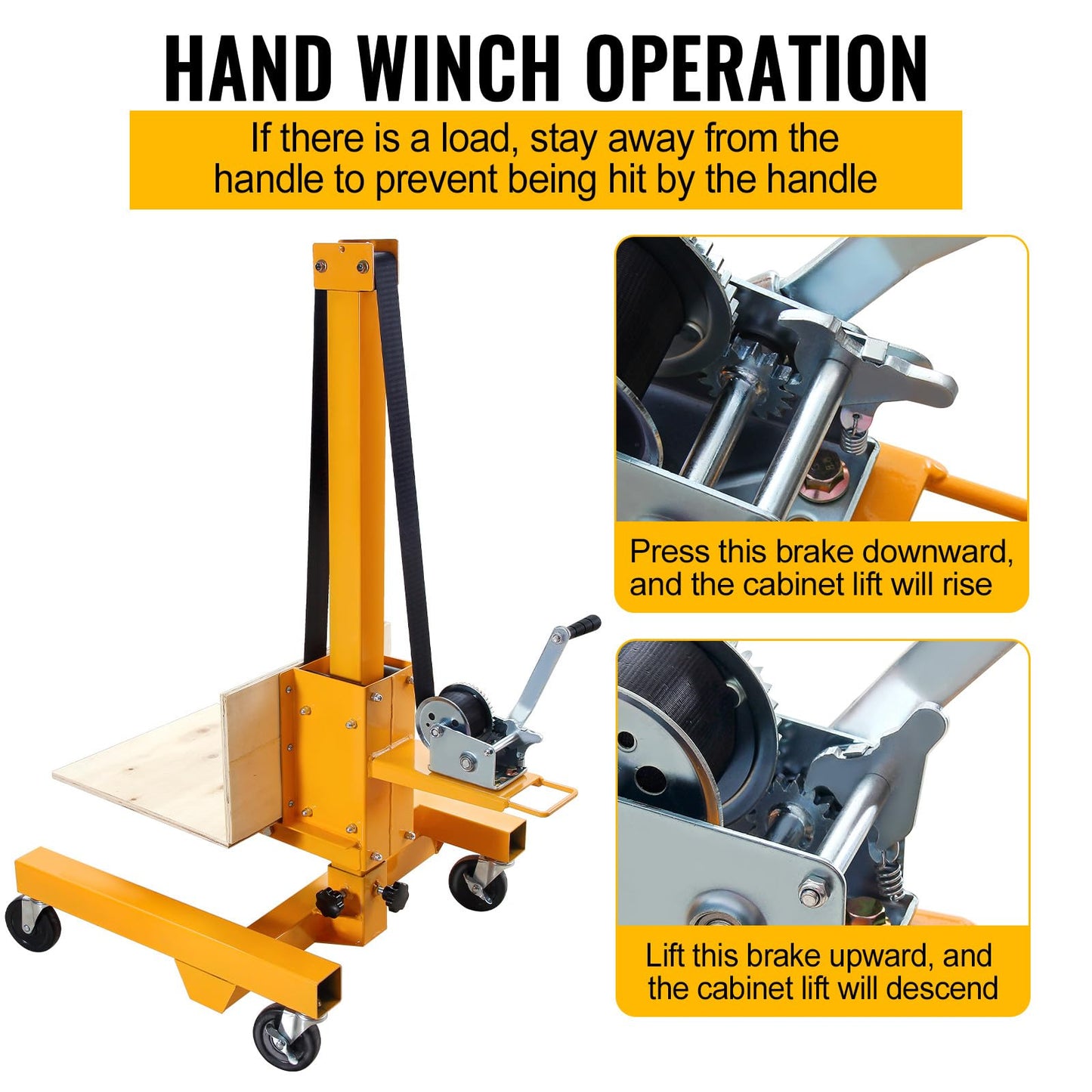 Manual Pallet Stacker Hand Pallet Forklift 330lbs Capacity Fix Legs with Adjustable Forks Suitable for Pallets,Cabinet Lift