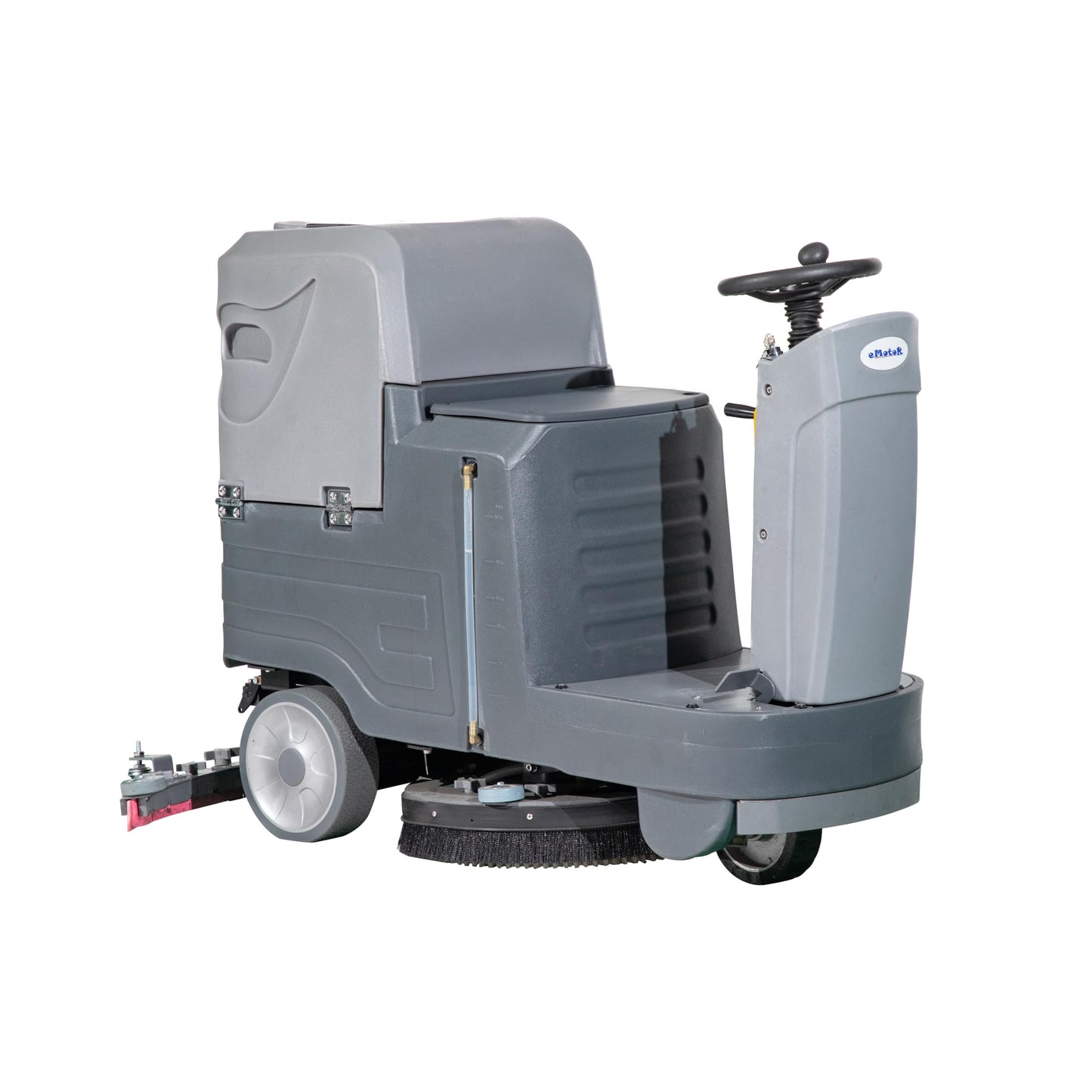 Lanstixr Ride-On Floor Scrubber Machine with 21'' Brush,38'' Squeegee, 21 Gallon Water Tank, Battery Powered,Commercial High Efficiency Automatic Cleaning Scrubber,52,204 sqft/h