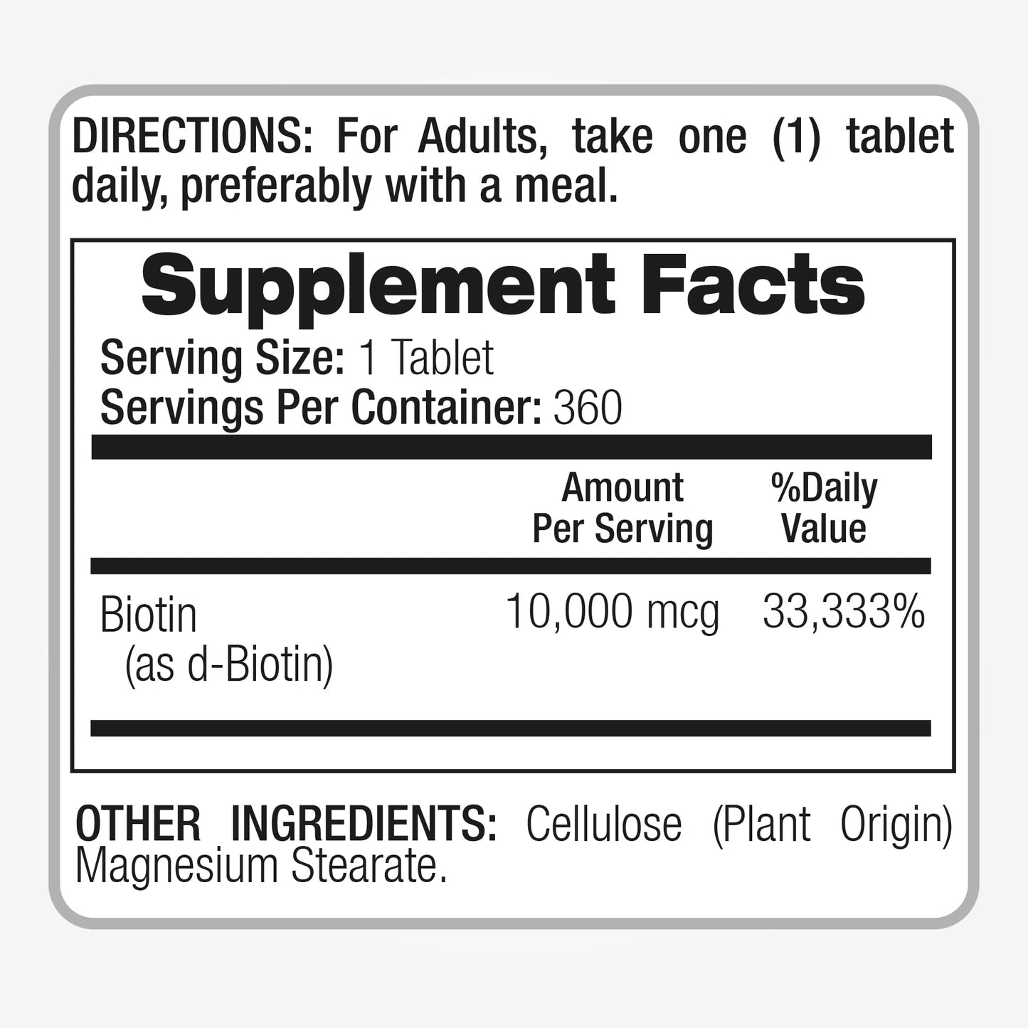 FITO MEDIC'S Lab | biotin |360 tab | biotin Supplement.