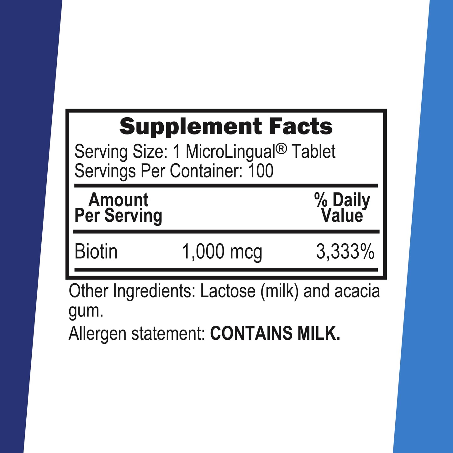 Superior Source Biotin 1000 mcg. Under The Tongue Quick Dissolve MicroLingual Tablets, 100 Count, Supports Healthy Hair, Skin, and Nail Growth, Helps Support Energy Metabolism, Non-GMO