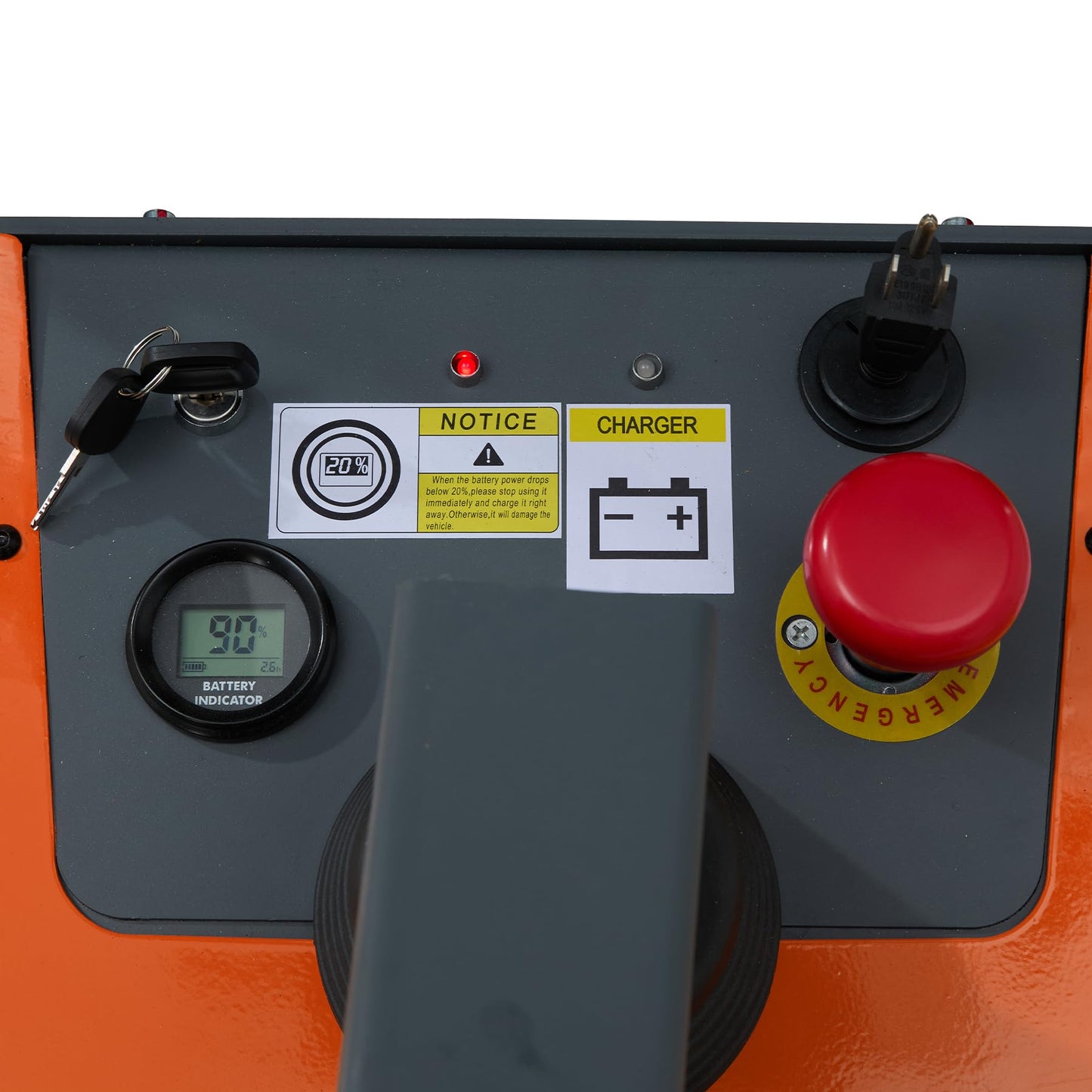 Tory Carrier Full Electric Pallet Stacker 3300 lb. Cap. 98'' Lift Height Walkie Forklift with Adjustable Forks and Legs, Material Lift, Maintenance Free Gel Battery, Compact Size Pallet Truck Dolly