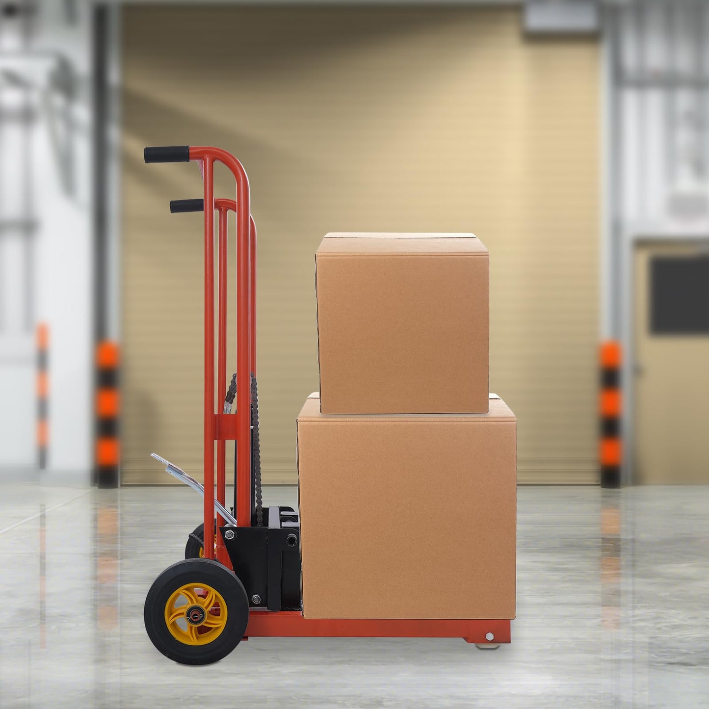 Hydraulic Material Lift Pallet Truck, 450 lbs Manual Winch Stacker 36" Adjustable Lift Stacker, Pallet Lift Table, Hydraulic Material Lift Winch Stacker Pallet Jack Truck Dolly