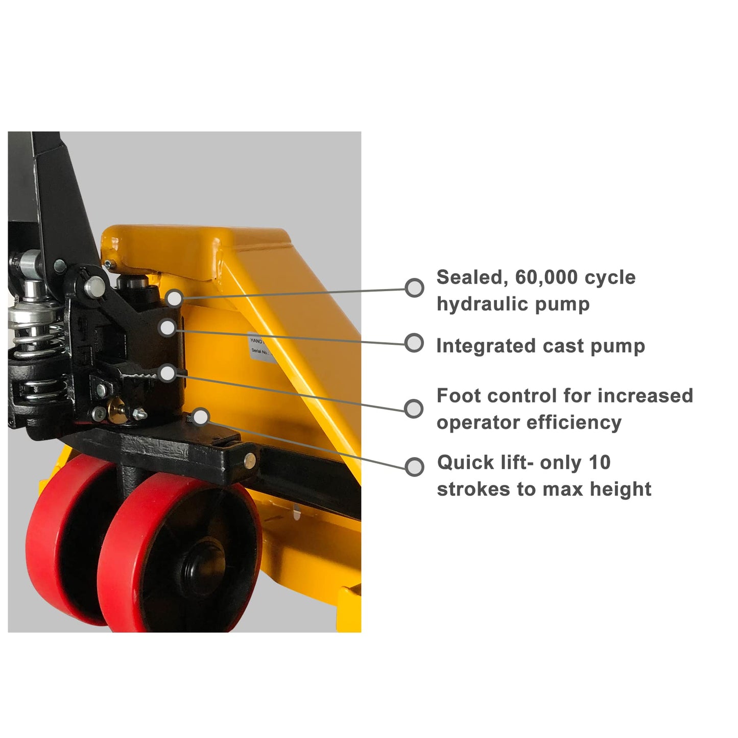 APOLLOLIFT Pallet Jack Truck, 5500lbs Capacity 21" W x 48" L Forks Manual Standard Duty Pallet Truck for Industrial Use-PU Wheel for Warehouse