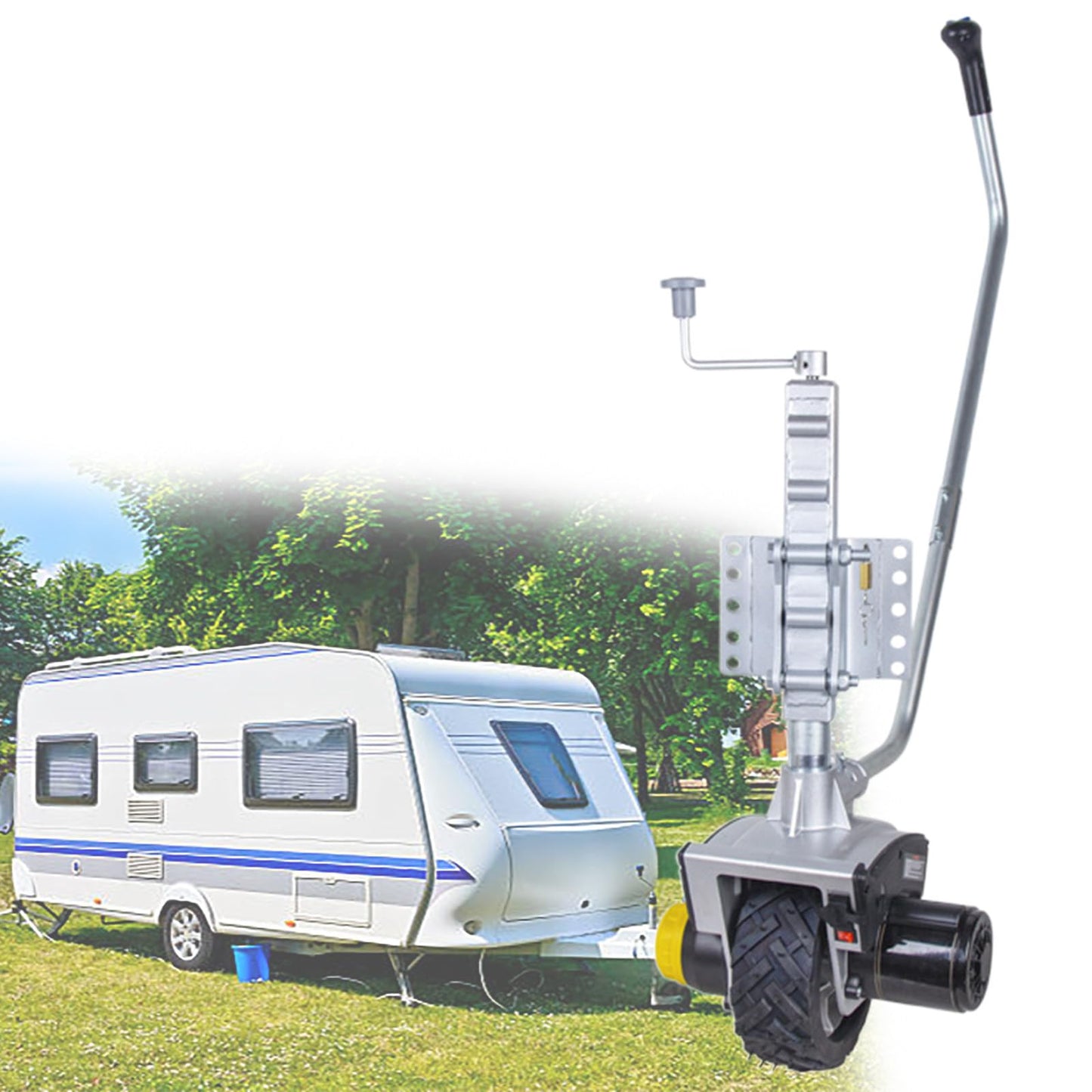 Beachtiful 550W 12V Electric Motorised Wheel Minivan Mobile Electric Trailer Tool, Electric Trailer Dolly, for Moving Trailer Caravan Boat