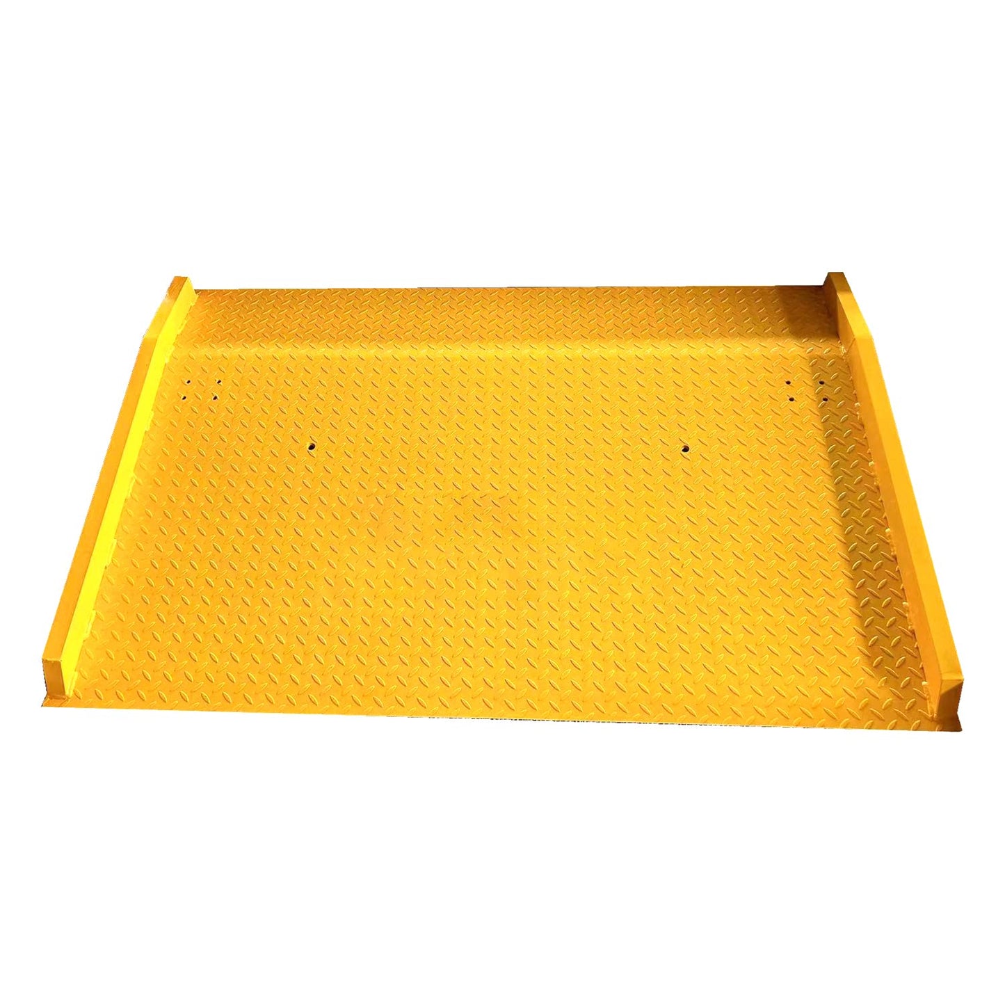 DMC-FPPS 60'' x 60'' Steel Dock Boards with Handles & Side Curbs - 13,000lbs Loading Capacity - Height Differential up to 5" - Forklift Compatible Heavy Duty Cargo Dock Board