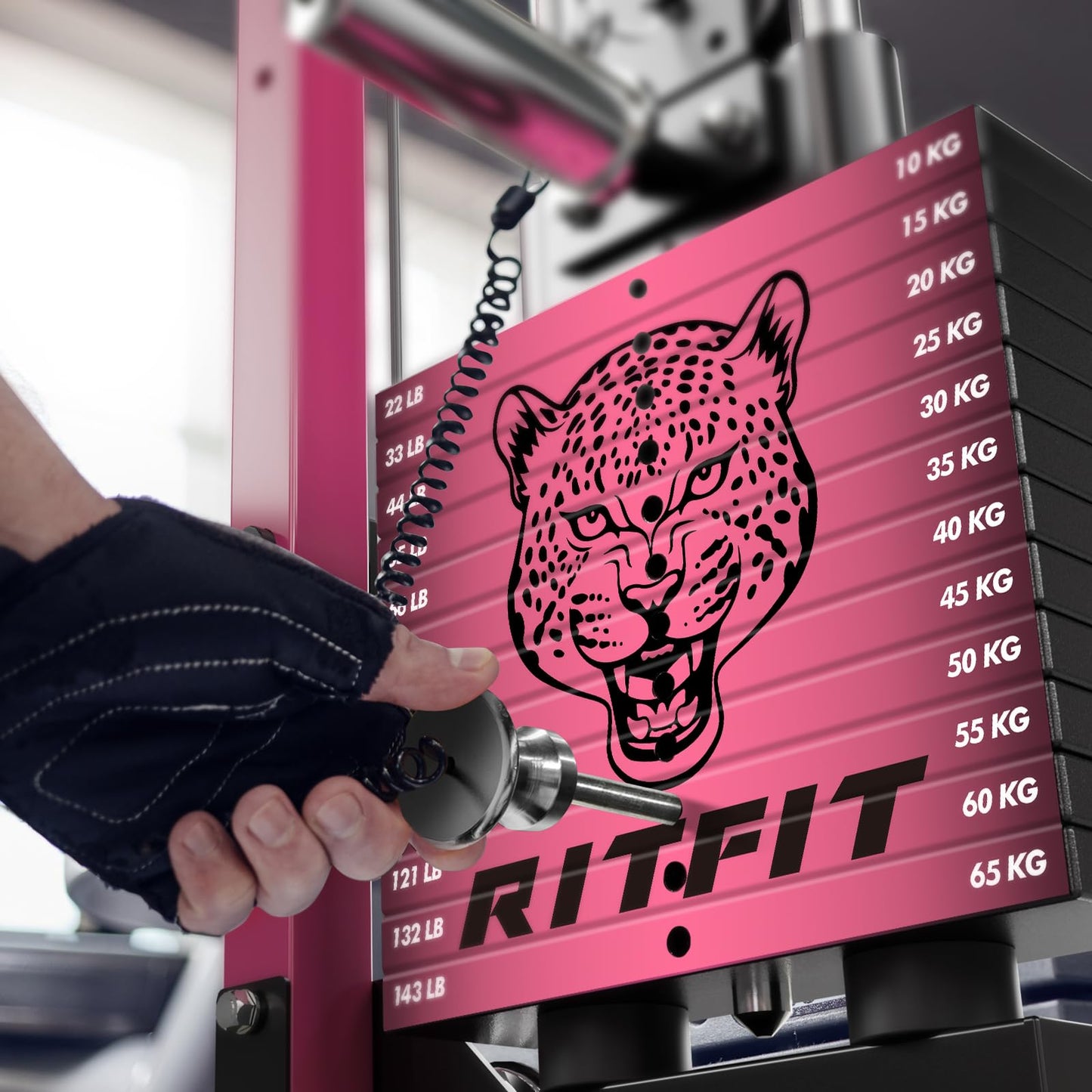 RitFit M1 Pro Smith Machine Package, All-in-One Power Cage with Weight Stack Set, Includes LAT Pulldown & Cable Crossover System for Home Gym