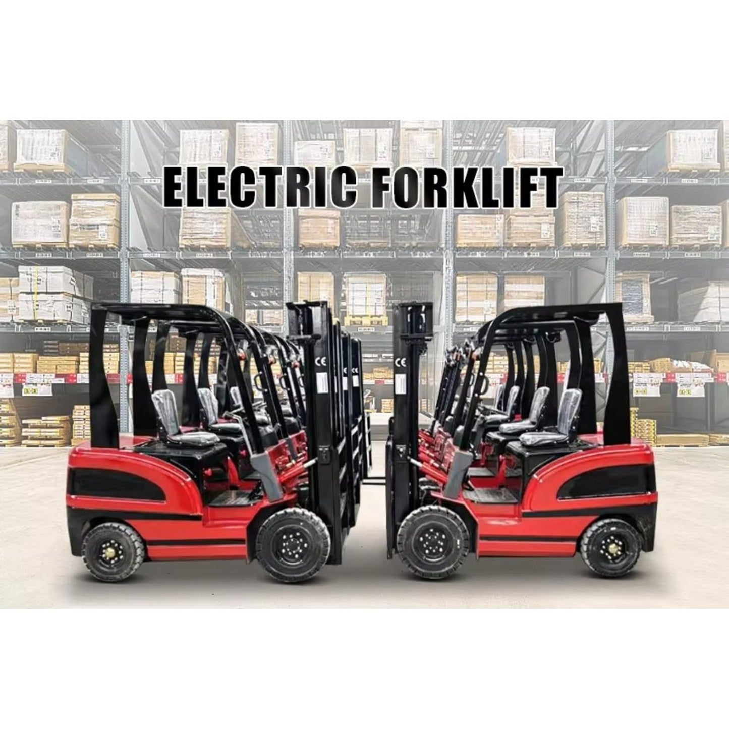 Ergonomic Cabin Electric Forklift, 5000lbs Capacity Lithium Ion Lift Truck, Narrow Aisle Reach Truck, Industrial Material Handling Stacker