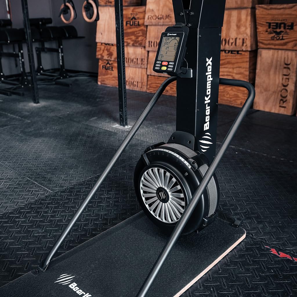 Bear KompleX MAX SKI Erg Machine - Indoor Trainer Equipment with Floor Stand and Wall-Mount Included, Full Body Workout Cardio, 10-Level Air Resistance System, Home Gym Fitness Equipment for Crossfit