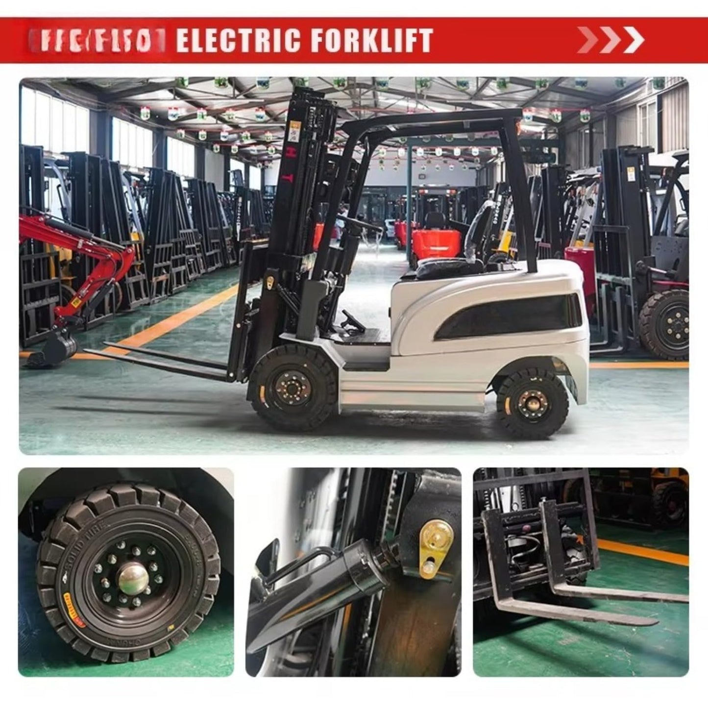 Industrial Forklift Pallet Stacker – Electric Lift Truck for Material Handling – 1 to 3 Ton Lifting Capacity for Narrow Aisles