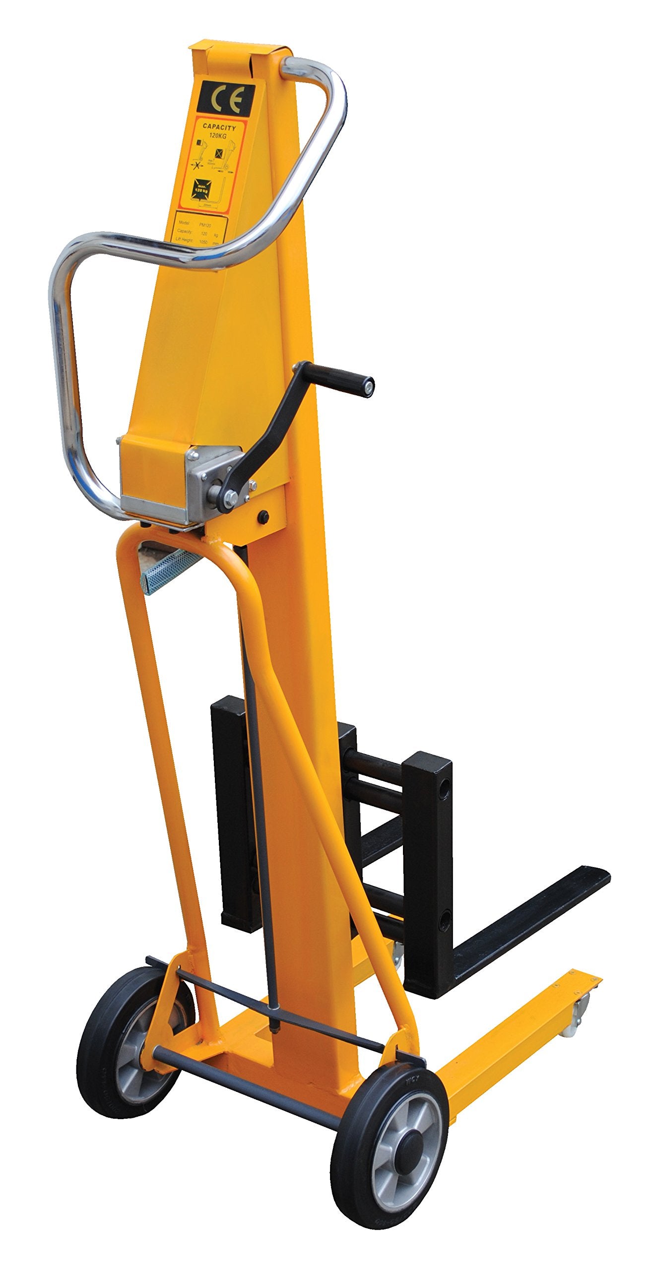 Vestil HWL-260 Steel Portable Mini Stacker 260 Lb. Capacity Yellow/Black