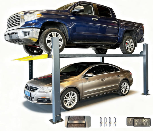 MutsMover 8,500 LBS 4-Post Car Lift, Extra Tall & Wide Parking and Storage Auto Lift with 71" Max Height, Heavy-Duty Hydraulic System for Garage, Parking, or Workshop Use, 12 Months Warranty, 110V