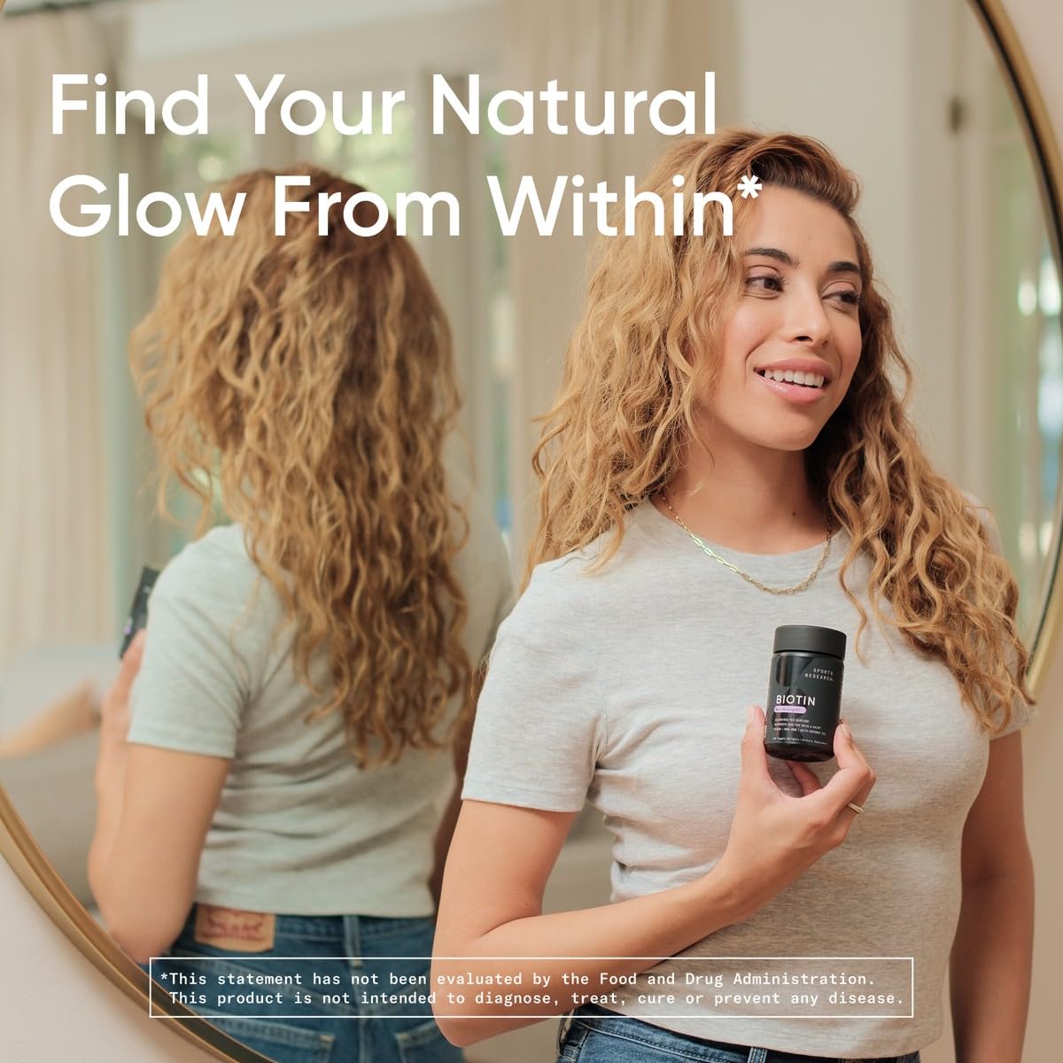Sports Research® Biotin 5,000mcg with Organic Coconut Oil - Biotin (Vitamin B7) for Healthy Skin and Hair Support* - for Women and Men - Vegan, Non-GMO, Gluten & Soy-Free - 120 Veggie Softgels