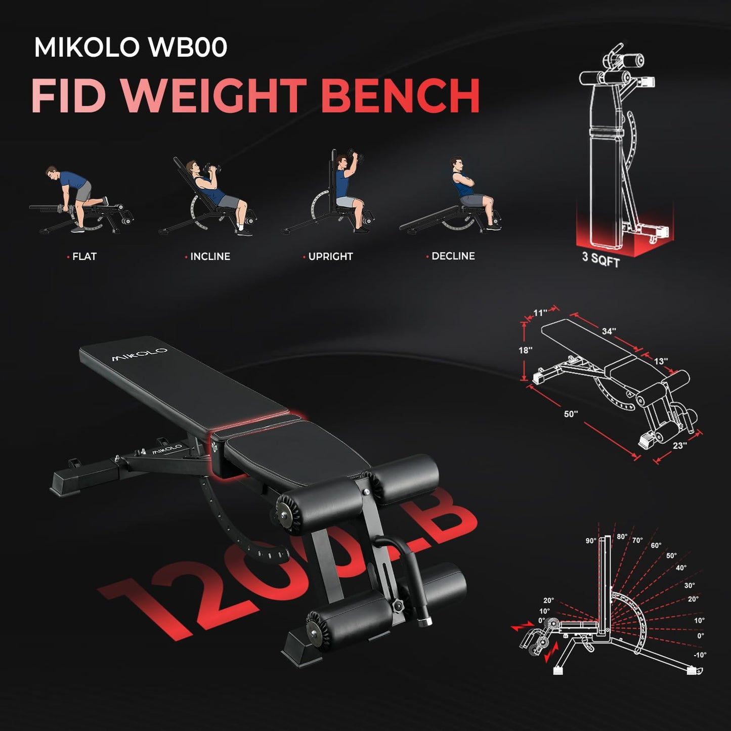 Mikolo Smith Machine, Multi-Function Power Cage with Dual Pulley System, Vertical Leg Press Attachment, Squat Rack Power Rack with More Training Attachment for Home Gym (M7230HPHGPB)