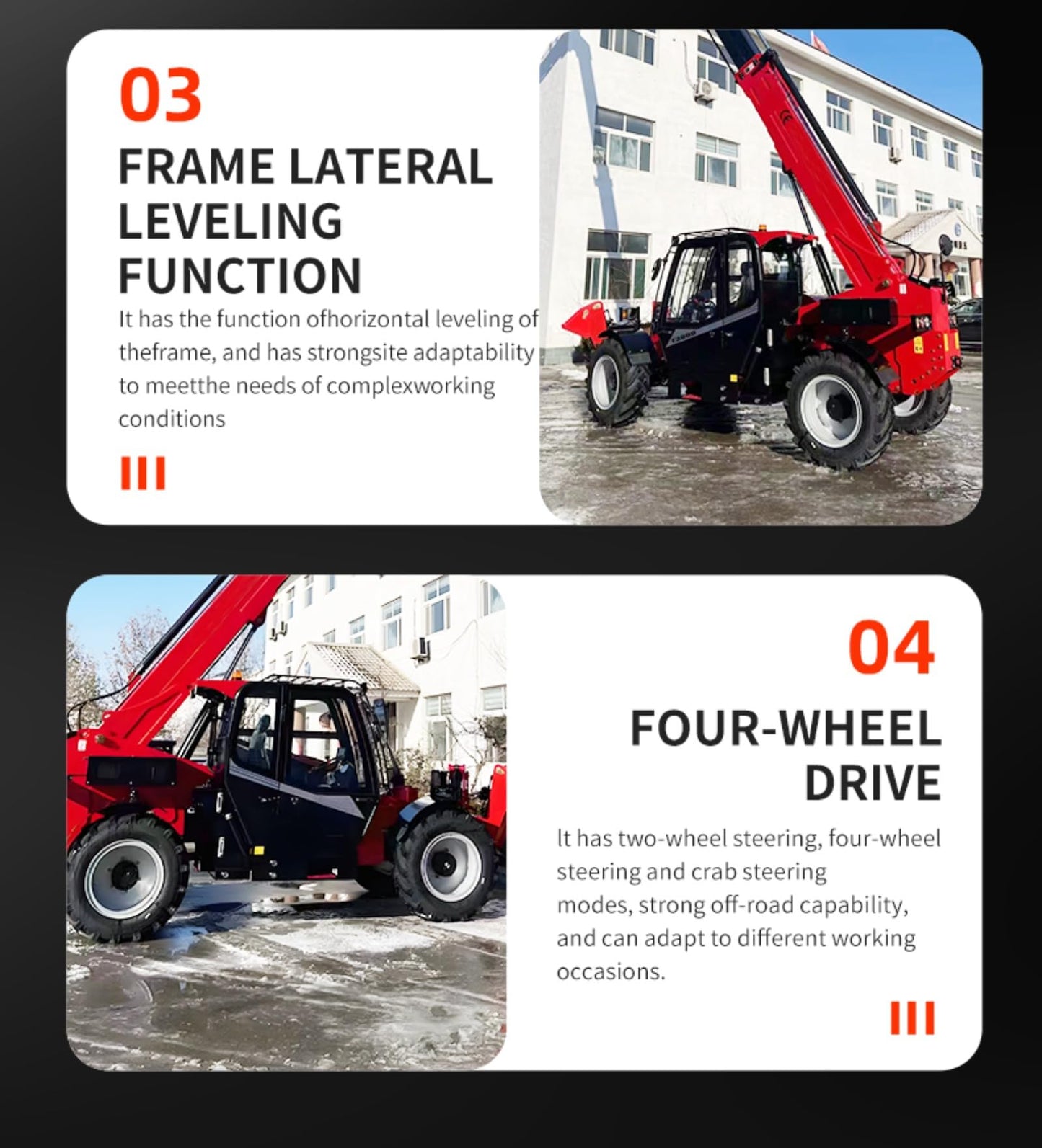 1-5 Ton 10m Telescopic Forklift Telehandler – 4WD Rough Terrain Extendable Boom Loader with Hydraulic Stabilization for Construction & Agriculture