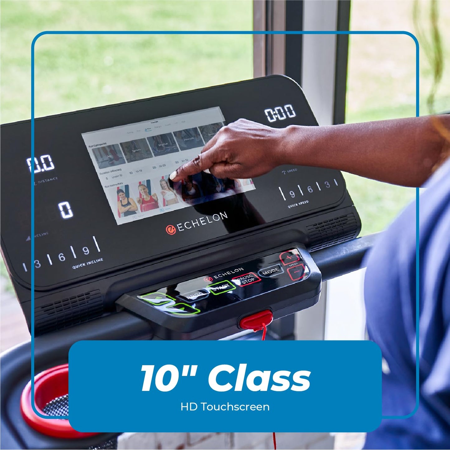 Echelon Treadmill, Smart Foldable, Cushioned Deck, Bluetooth, Workout Programs, Easy Storage, Great Home Workout, + 30-Day Free Membership