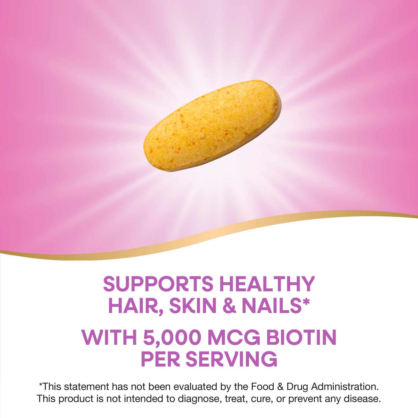 Nature's Way Extra Strength Biotin Forte, Supports Healthy Hair, Skin & Nails*, 5,000 mcg per Serving, High Potency B-Vitamins, Vitamin C, 60 Vegan Tablets (Packaging May Vary)