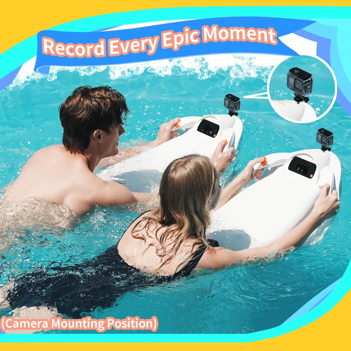 Electric Power Wakeboard, Jet Tube, Max Speed 9 MPH, Sea Scooter, Fun Has Never Been So Easy, Body Board, Motorized Kayak, Surfboard, Lake Floats for Adult