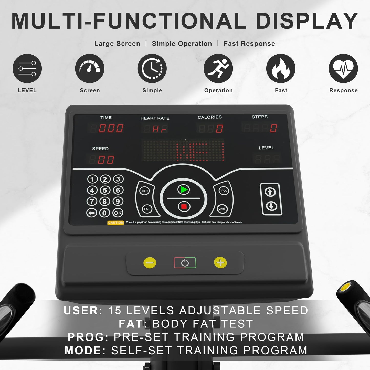 Fitvids Stair Stepper Machine, Commercial Grade Stair Climber with 15 Resistance Levels, Continuous Stair Stepping Machine for Cardio and Lower Body Workouts, LED Screen, Exercise Machine for Home Gym