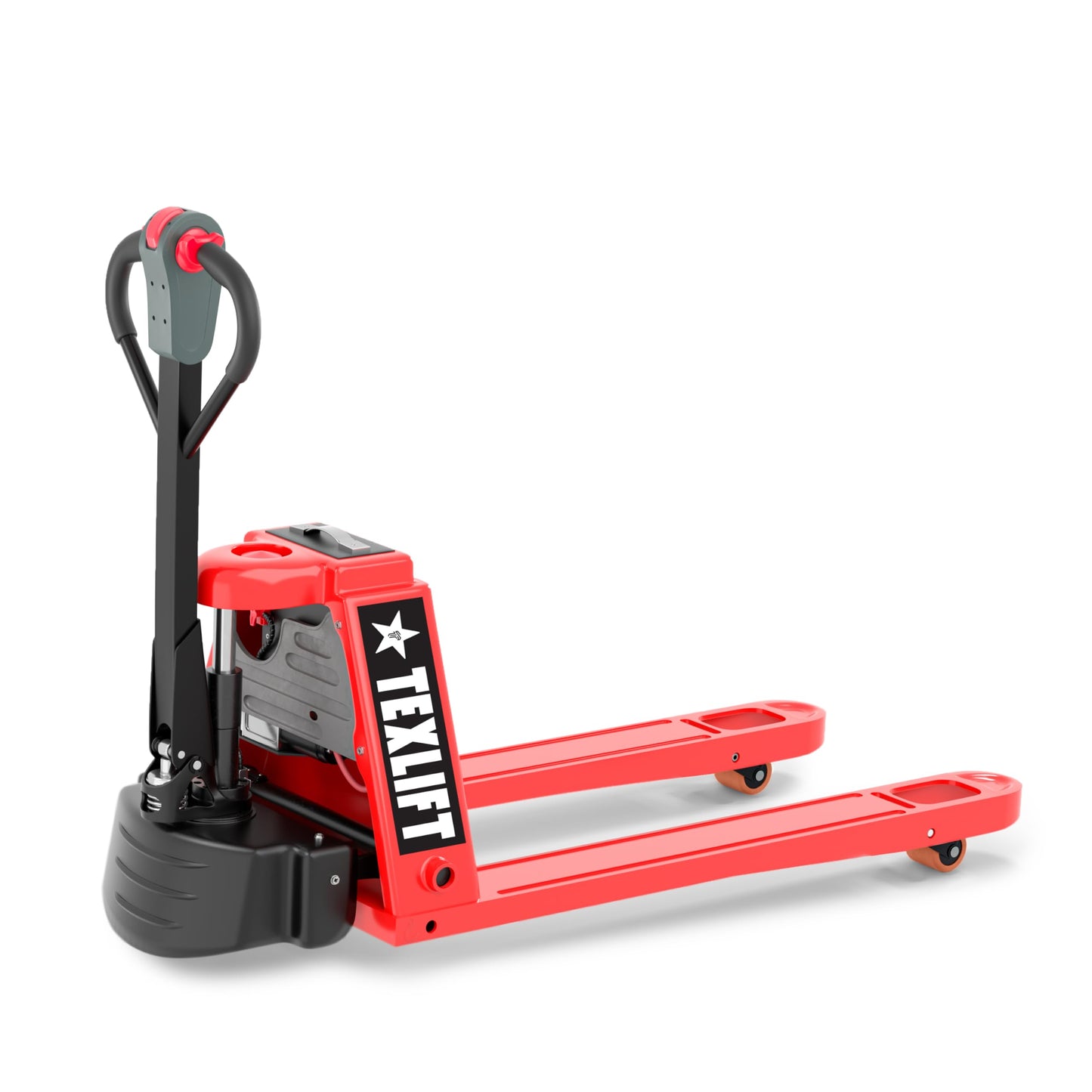 TEXLIFT Full Electric Power Pallet Jack – Standard Duty Pallet Truck 4400 Lb Capacity, 48” L x 27” W Fork Size, Plug-in 48V/15A Lithium Battery – Max Lift Height 7.8 Inch - (US-EPT44K-FE)