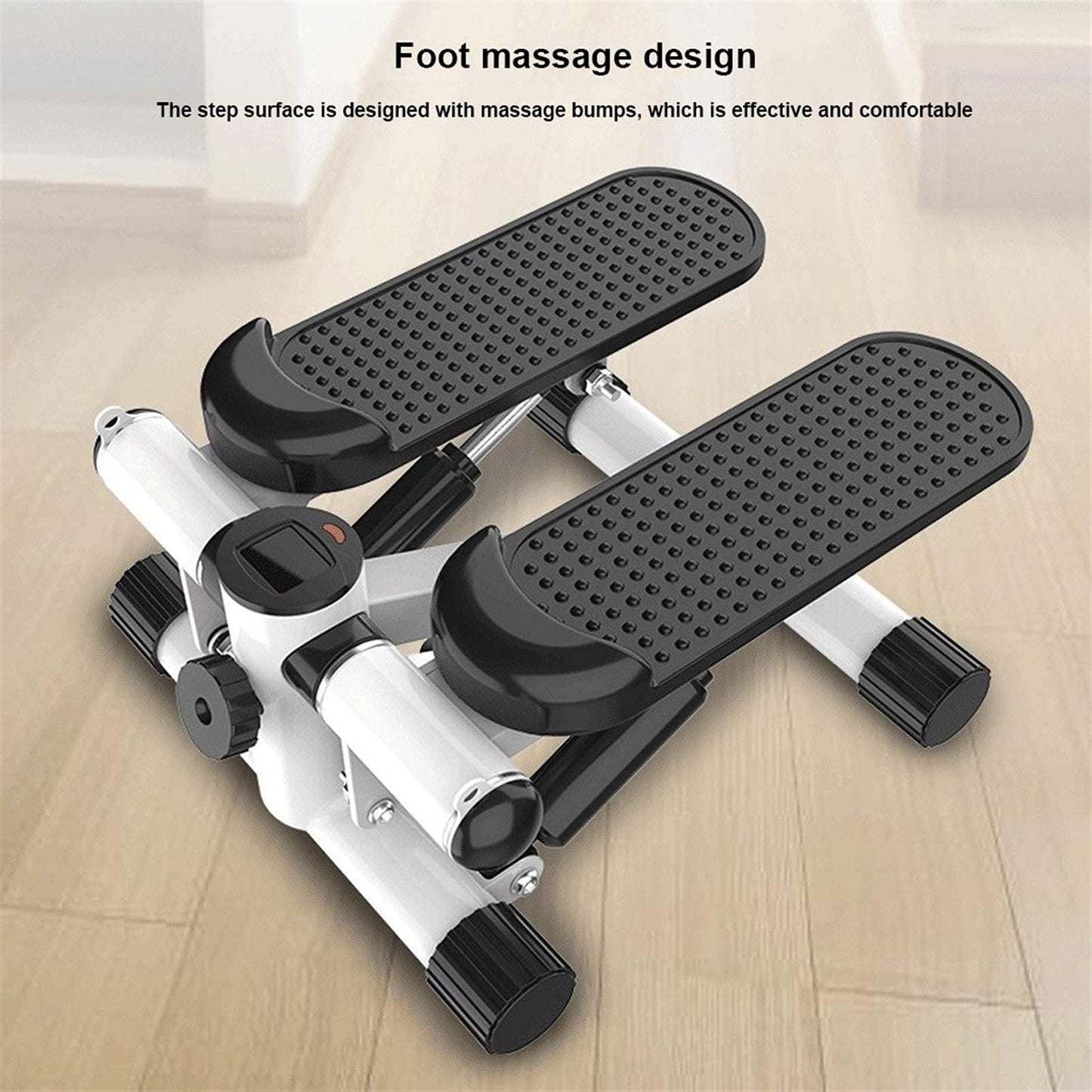 Mini-Stepper Swing Stepper Mini Stepper Home Twist Stair Stepper Hydraulic Mute Climber Step Machines Stepper Exercise Equipment with Resistance Bands and Anti-Slip Mat Efficency