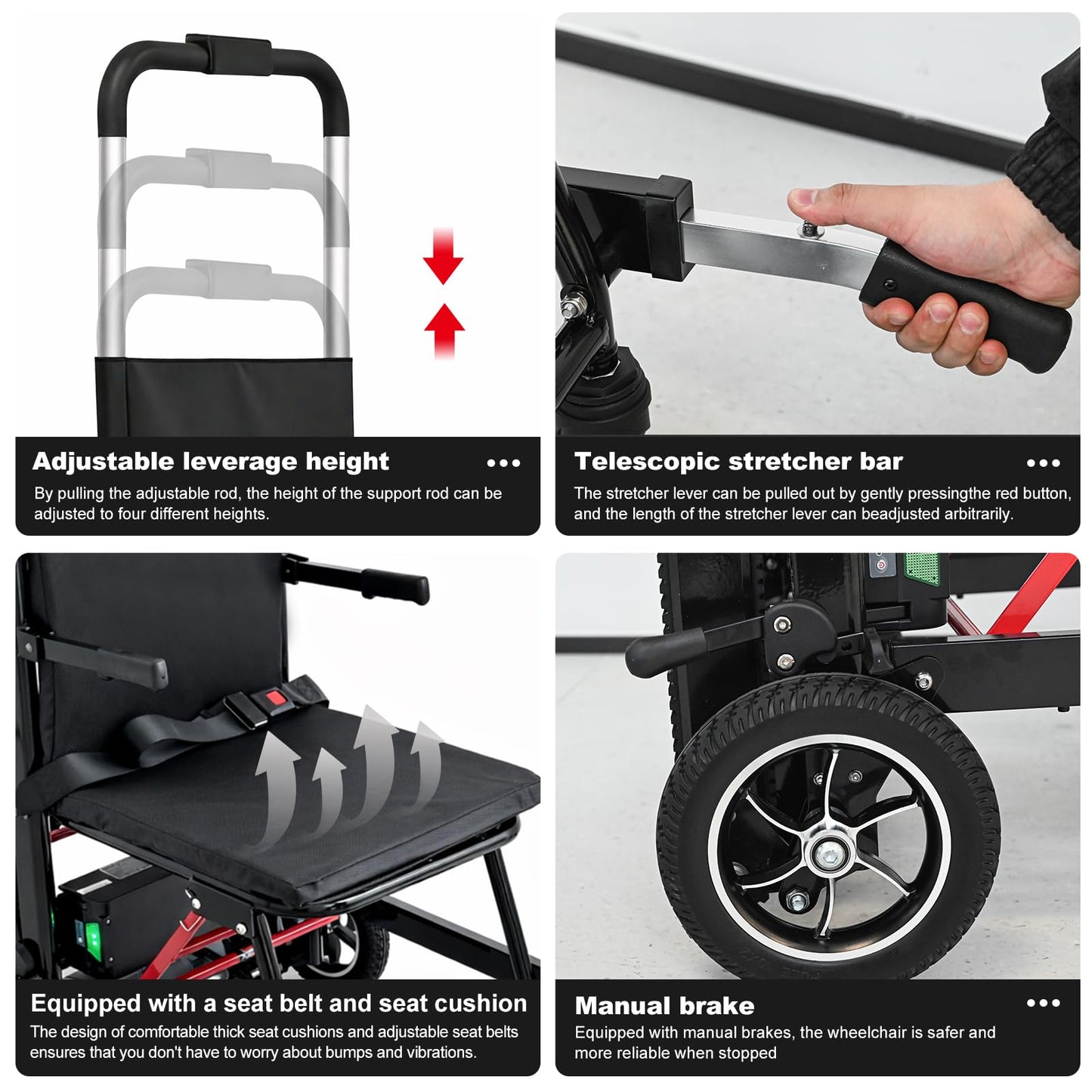 Electric Stair Climbing Wheelchair,Power Wheelchairs 450 lbs Load-Bearing,Mobile Stair Lifts for Seniors